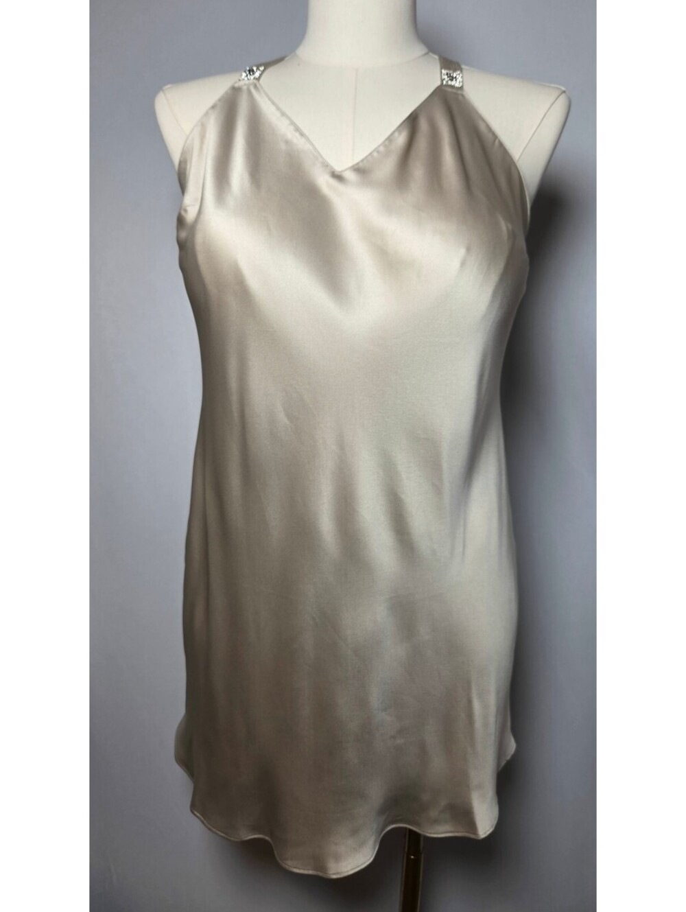 Victoria’s Secret Very Sexy Shine Strap Satin Slip XL Classic Sandstone NWT